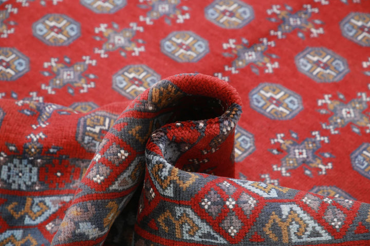 Afghan Revival Rug 5' 3" x 7' 9" Hand-Knotted | No. AT98188