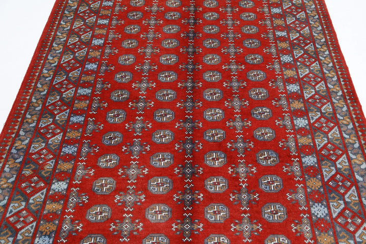 Afghan Revival Rug 5' 3" x 7' 9" Hand-Knotted | No. AT98188