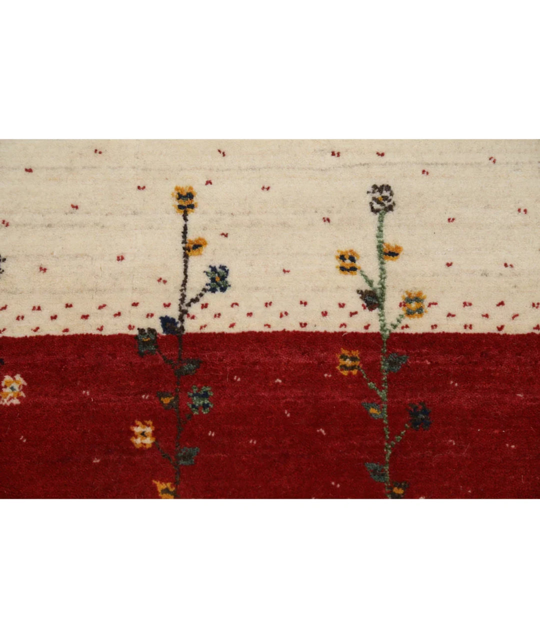 Ivory Indian Oriental Rug 5' 1" x 8' 0" Hand-Knotted | No. AT98256