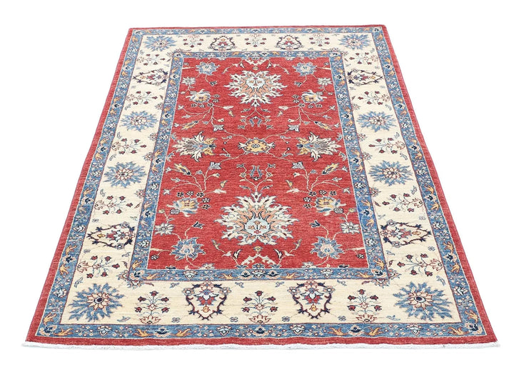 Afghan Ziegler Rug 3' 11" x 6' 0" Hand-Knotted | No. AT98277