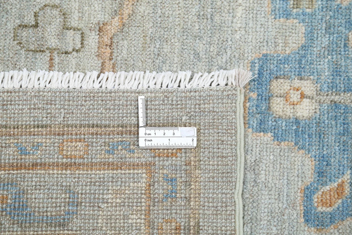 Blue Afghan Oushak Rug 10' 2" x 14' 0" Hand-Knotted | No. AT98294
