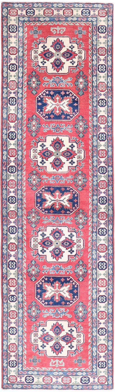 Afghan Kazak Rug 2' 7" x 9' 4" Hand-Knotted | No. AT98372