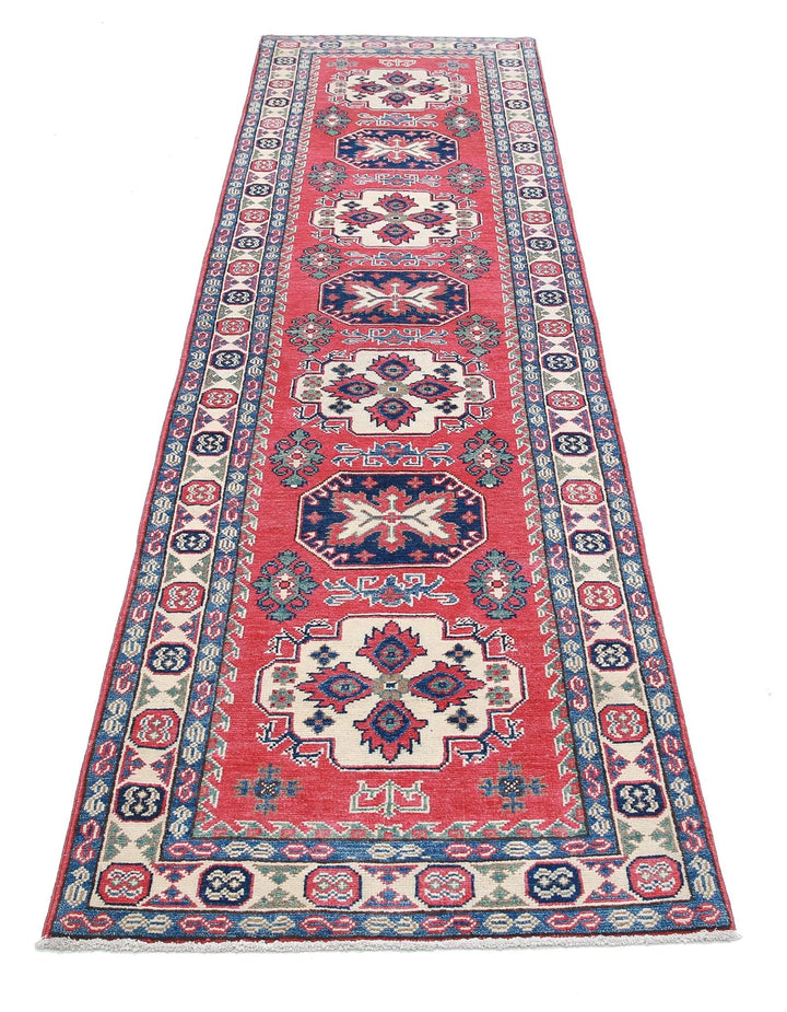 Afghan Kazak Rug 2' 7" x 9' 4" Hand-Knotted | No. AT98372