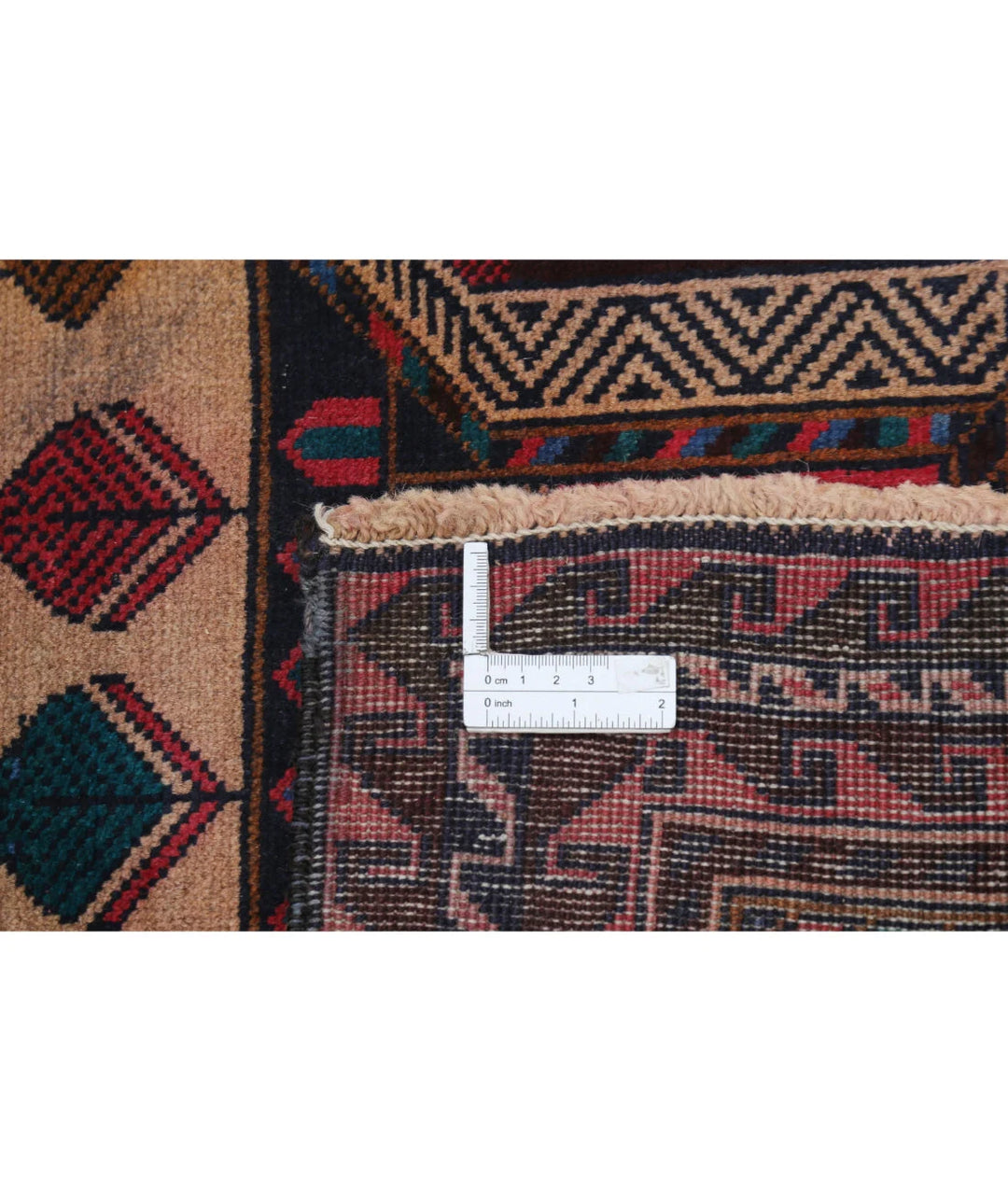 Red Afghan Baluchi Rug 2' 10" x 4' 11" Hand-Knotted | No. AT98661