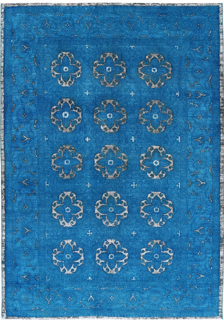 Afghan Oriental Rug 6' 2" x 8' 8" Hand-Knotted | No. AT98677