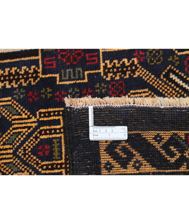 Red Afghan Baluchi Rug 2' 7" x 4' 7" Hand-Knotted | No. AT98759