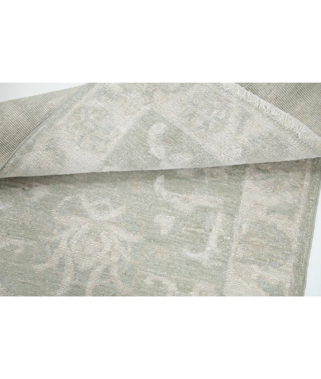 Green Afghan Serenity Rug 2' 2" x 3' 0" Hand-Knotted | No. AT98802