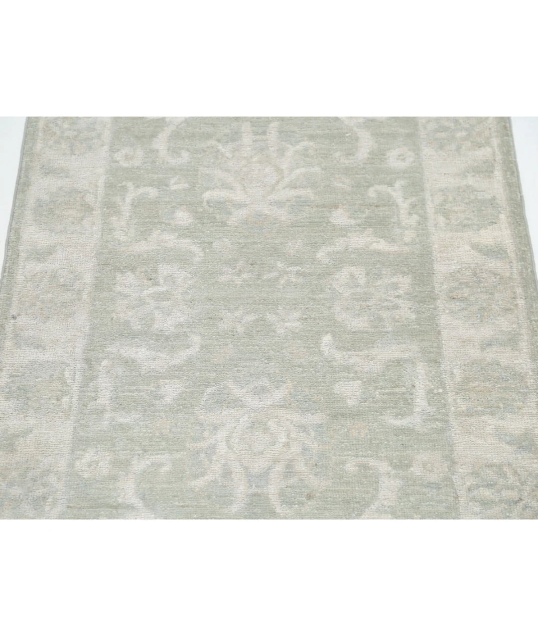 Green Afghan Serenity Rug 2' 2" x 3' 0" Hand-Knotted | No. AT98802
