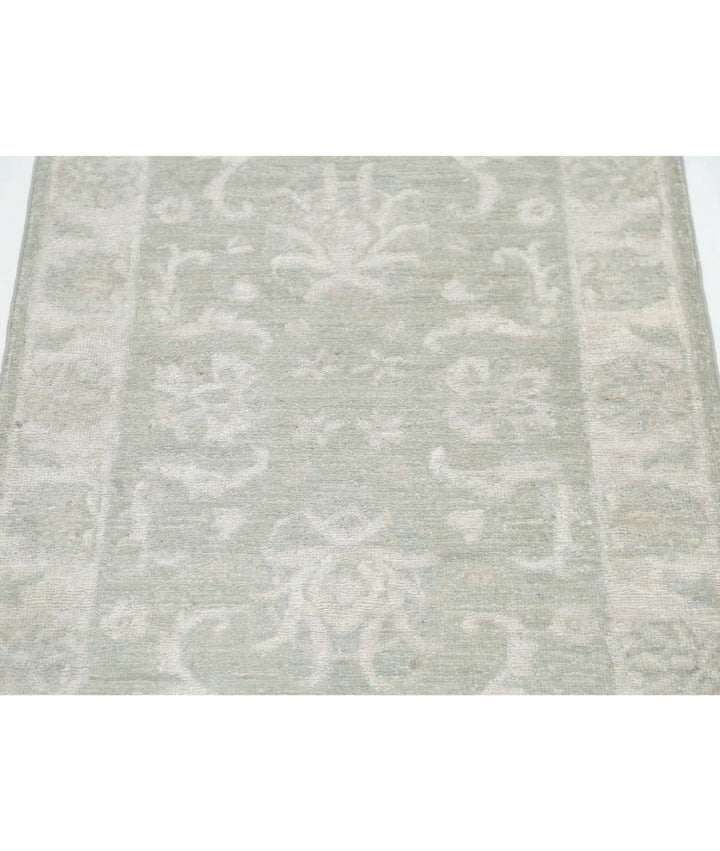 Green Afghan Serenity Rug 2' 2" x 3' 0" Hand-Knotted | No. AT98802