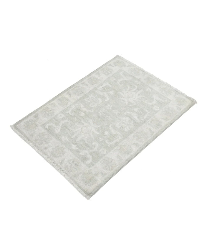 Green Afghan Serenity Rug 2' 2" x 3' 0" Hand-Knotted | No. AT98802