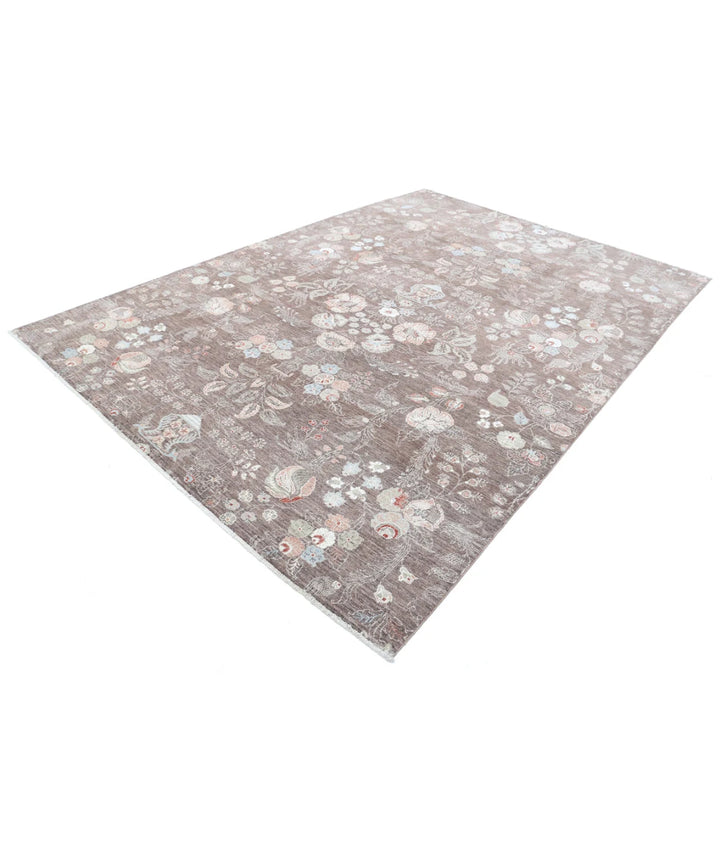 Afghan Tabriz Rug 7' 9" x 10' 11" Hand-Knotted | No. AT99127