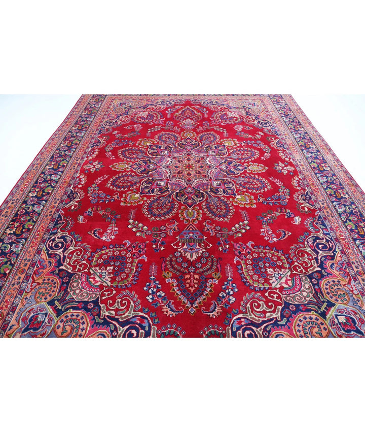 Persian Mashad Rug 9' 7" x 12' 11" Hand-Knotted | No. AT99179