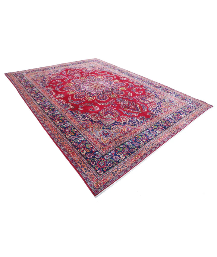 Persian Mashad Rug 9' 7" x 12' 11" Hand-Knotted | No. AT99179