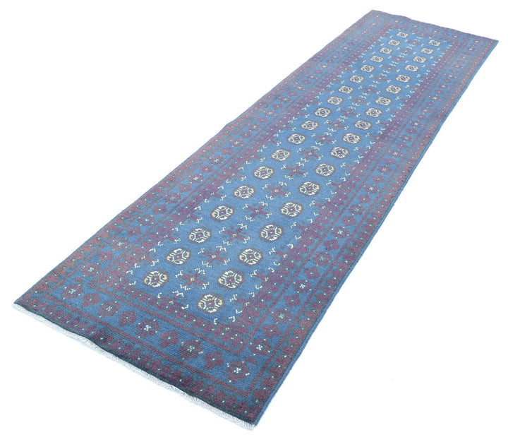 Afghan Akcha Revival Rug 2' 9" x 9' 7" Hand-Knotted | No. AT99256