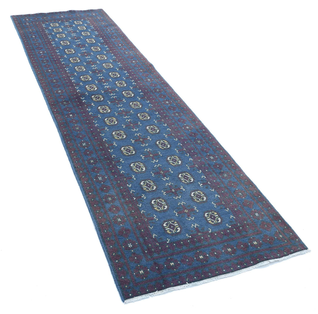 Afghan Akcha Revival Rug 2' 9" x 9' 7" Hand-Knotted | No. AT99256