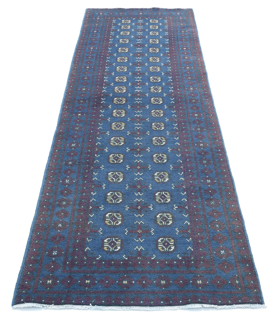 Afghan Akcha Revival Rug 2' 9" x 9' 7" Hand-Knotted | No. AT99256