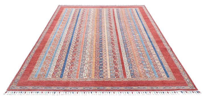 Afghan Shaal Rug 6' 7" x 9' 10" Hand-Knotted | No. AT99258
