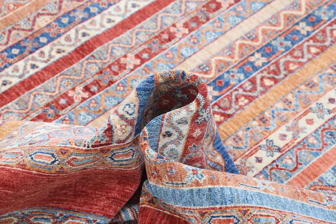 Afghan Shaal Rug 6' 7" x 9' 10" Hand-Knotted | No. AT99258