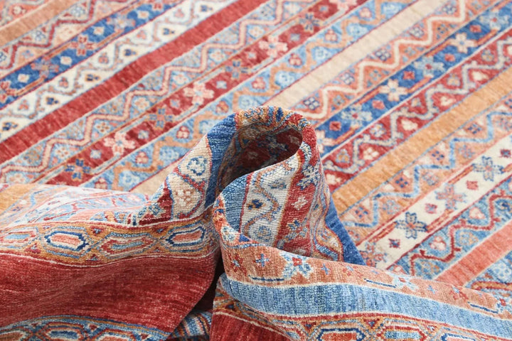 Afghan Shaal Rug 6' 7" x 9' 10" Hand-Knotted | No. AT99258