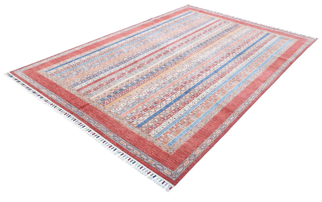 Afghan Shaal Rug 6' 7" x 9' 10" Hand-Knotted | No. AT99258