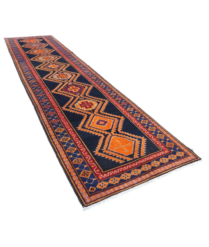 Persian Hamadan Runner Rug 4' 2" x 16' 0" Hand-Knotted | No. AT99284