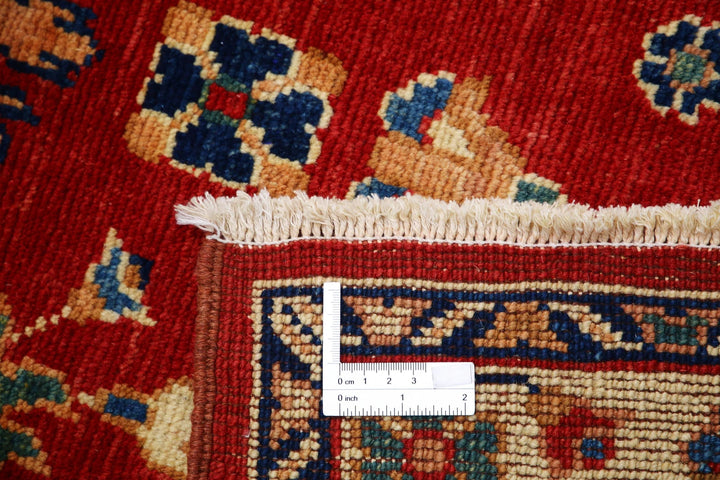 Red Afghan Ziegler Rug 3' 1" x 5' 0" Hand-Knotted | No. AT99385