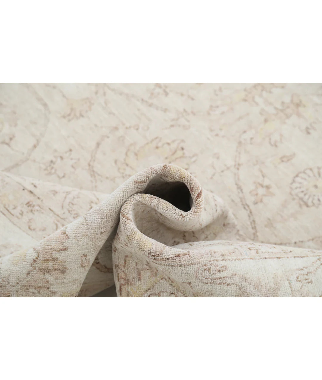 Grey Afghan Serenity Rug 7' 8" x 11' 4" Hand-Knotted | No. AT99505