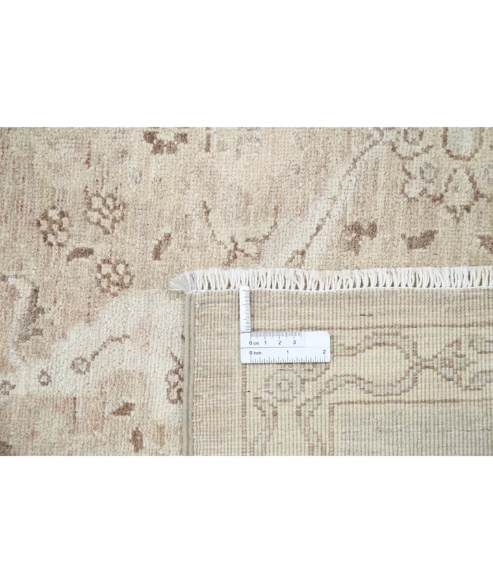 Brown Afghan Tabriz Rug 8' 2" x 10' 2" Hand-Knotted | No. AT99514