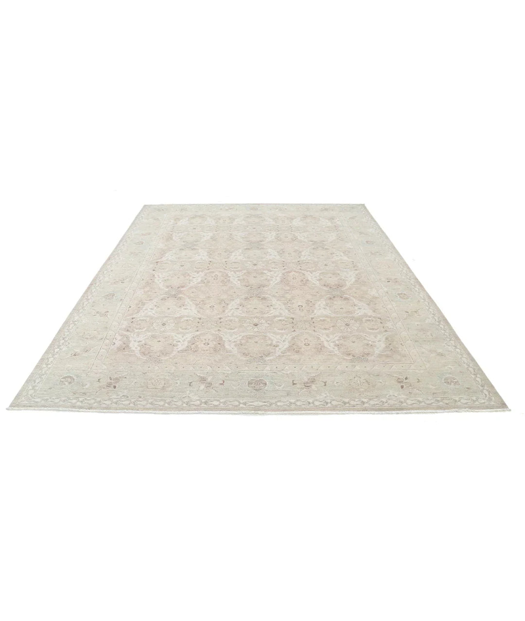 Brown Afghan Tabriz Rug 8' 2" x 10' 2" Hand-Knotted | No. AT99514
