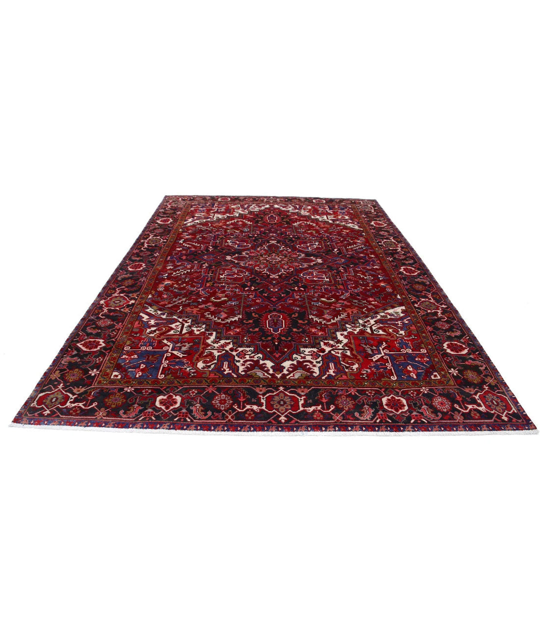 Persian Heriz Rug 8' 1" x 11' 2" Hand-Knotted | No. AT99567
