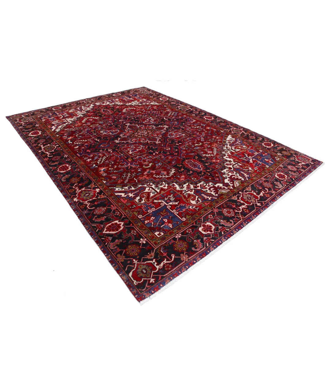 Persian Heriz Rug 8' 1" x 11' 2" Hand-Knotted | No. AT99567