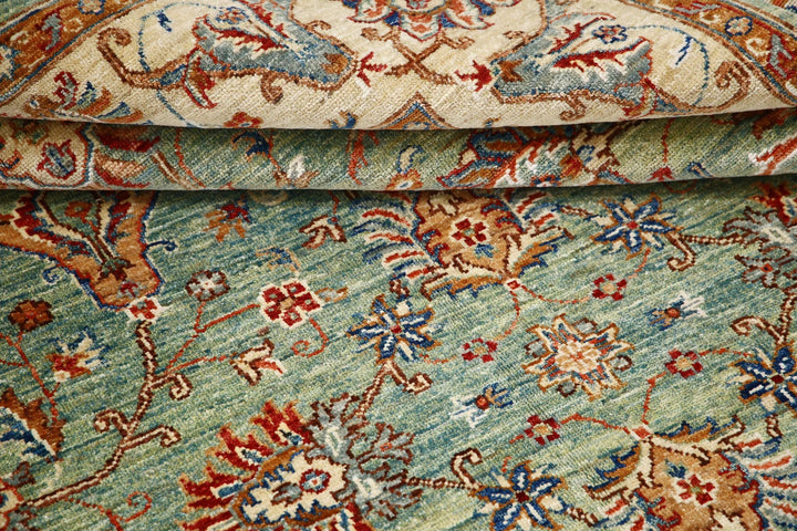 Afghan Ziegler Farhan Rug 5'6" x 8'2" Hand-Knotted | No. AT99609