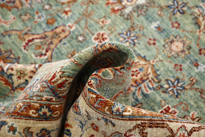 Afghan Ziegler Farhan Rug 5'6" x 8'2" Hand-Knotted | No. AT99609
