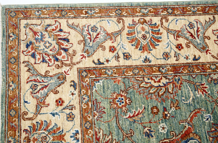Afghan Ziegler Farhan Rug 5'6" x 8'2" Hand-Knotted | No. AT99609