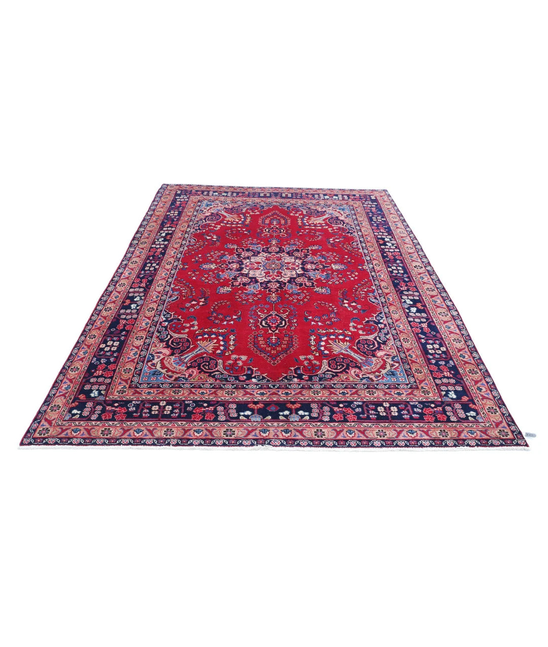 Persian Mashad Rug 6' 4" x 9' 4" Hand-Knotted | No. AT99659