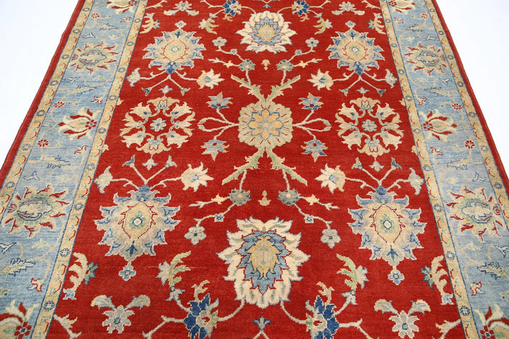 Afghan Ziegler Rug 6' 0" x 8' 10" Hand-Knotted | No. AT99714