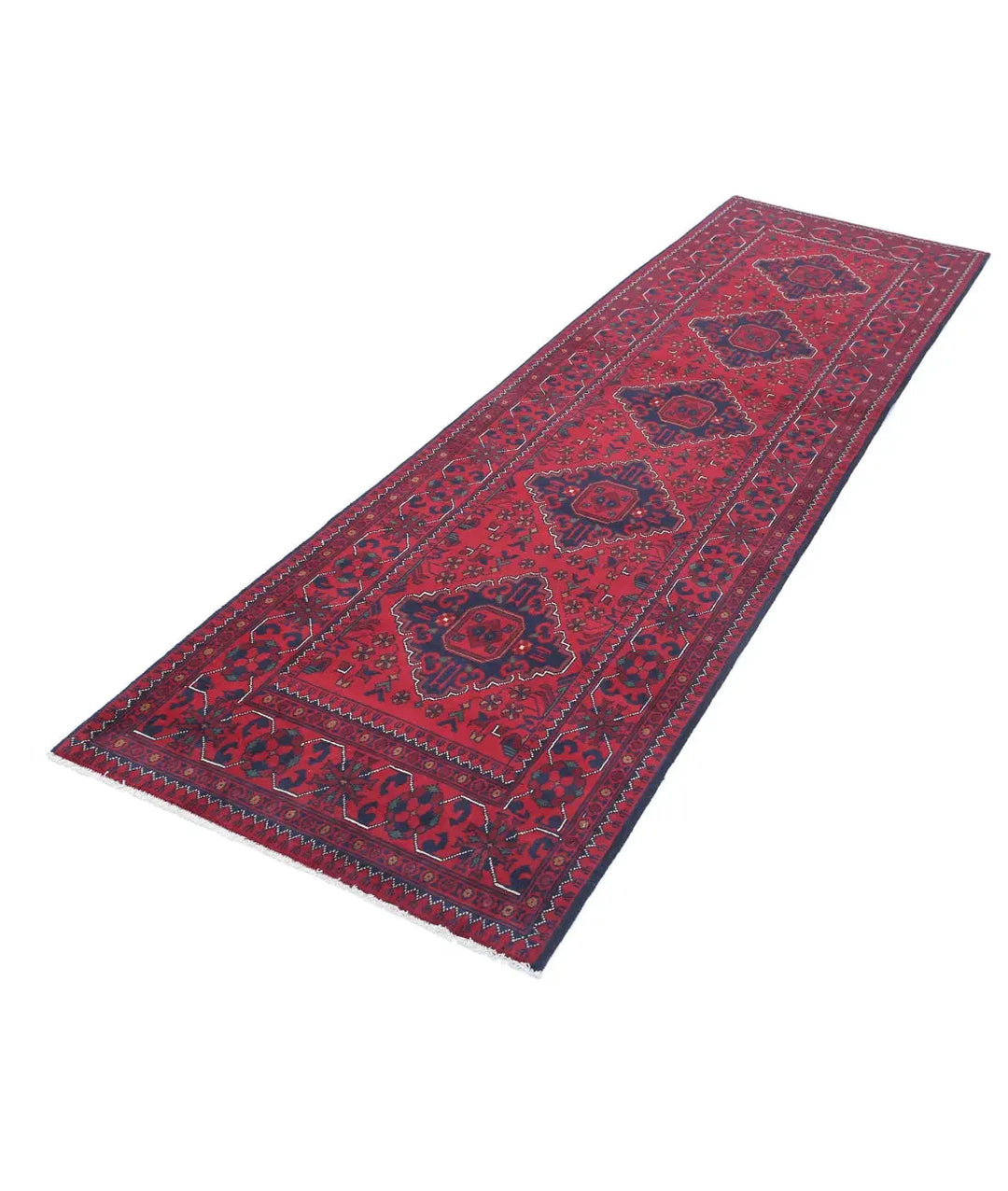 Afghan Khamyab Rug 2' 8" x 9' 3" Hand-Knotted | No. AT99803
