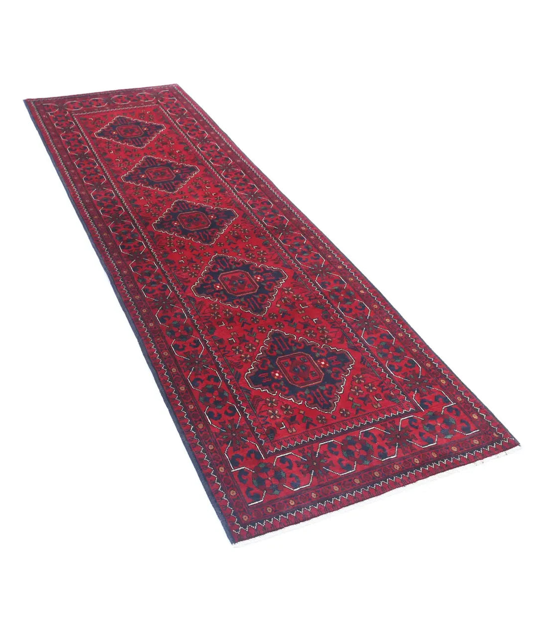Afghan Khamyab Rug 2' 8" x 9' 3" Hand-Knotted | No. AT99803