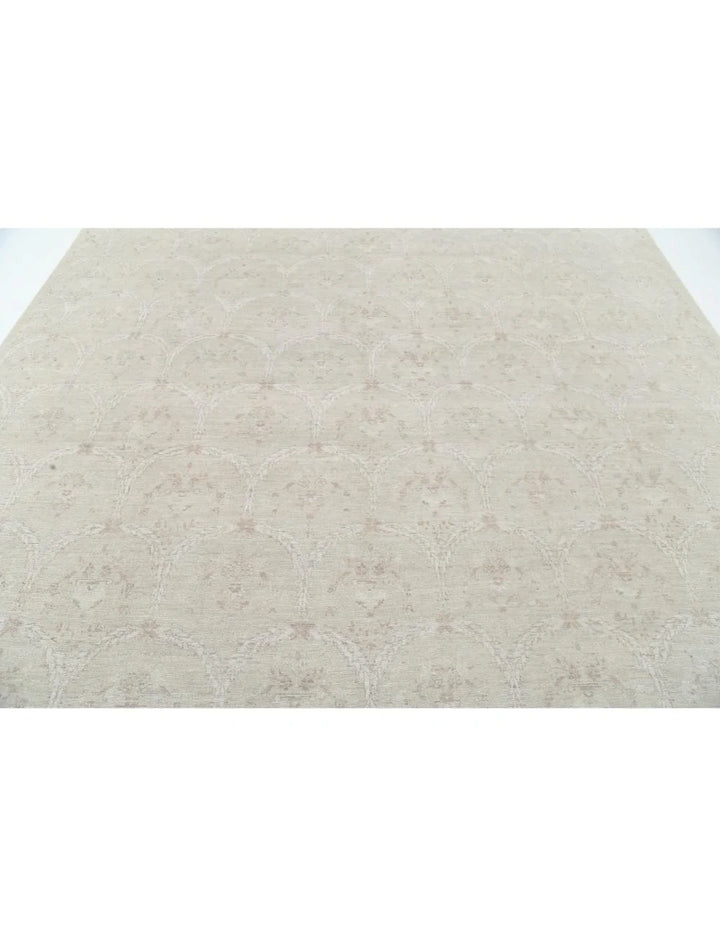 Afghan Tabriz Rug 8' 9" x 11' 3" Hand-Knotted | No. AT99805