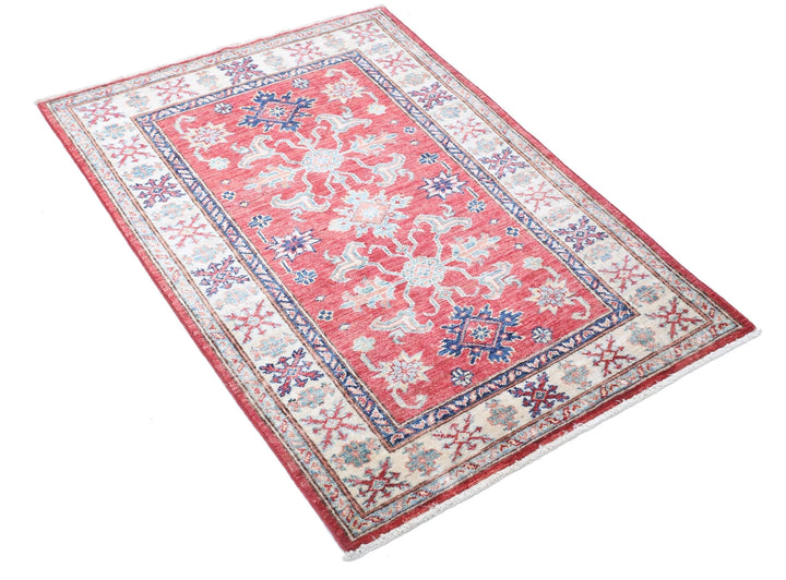 Afghan Royal Kazak Rug 2' 10" x 4' 0" Hand-Knotted | No. AT99829