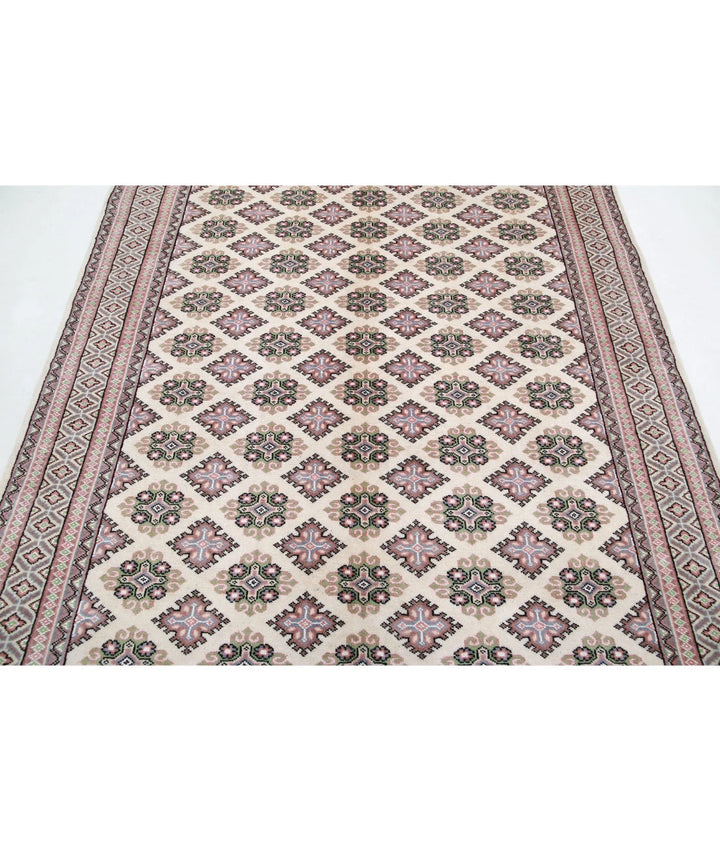 Pakistani Bokhara Rug 6' 0" x 9' 5" Hand-Knotted | No. AT99844