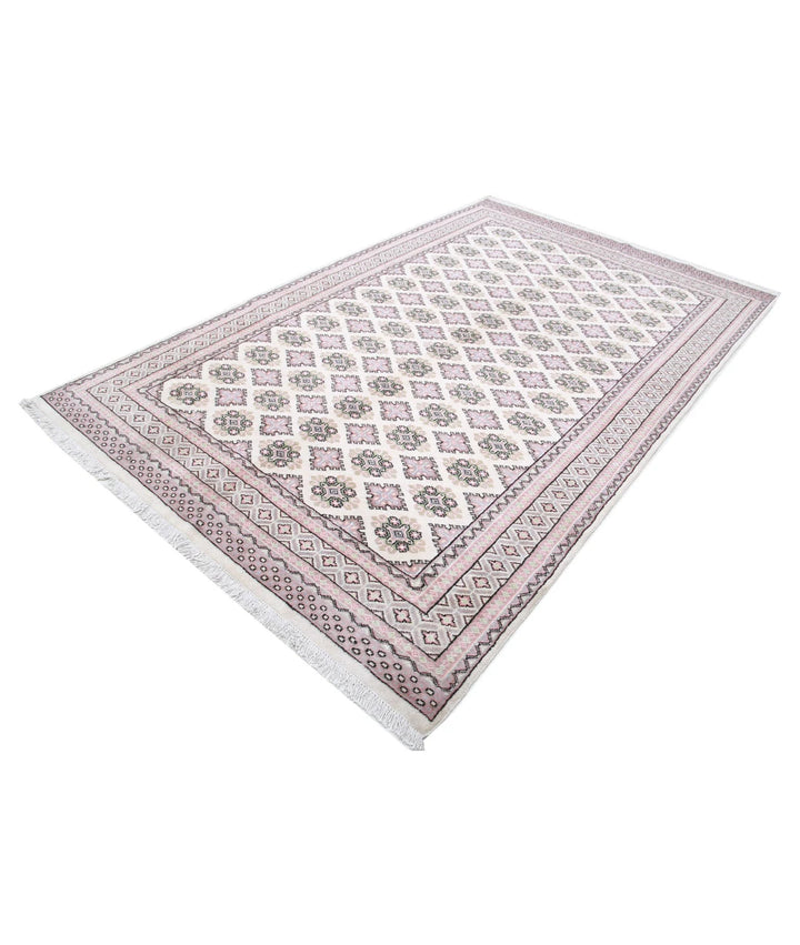 Pakistani Bokhara Rug 6' 0" x 9' 5" Hand-Knotted | No. AT99844