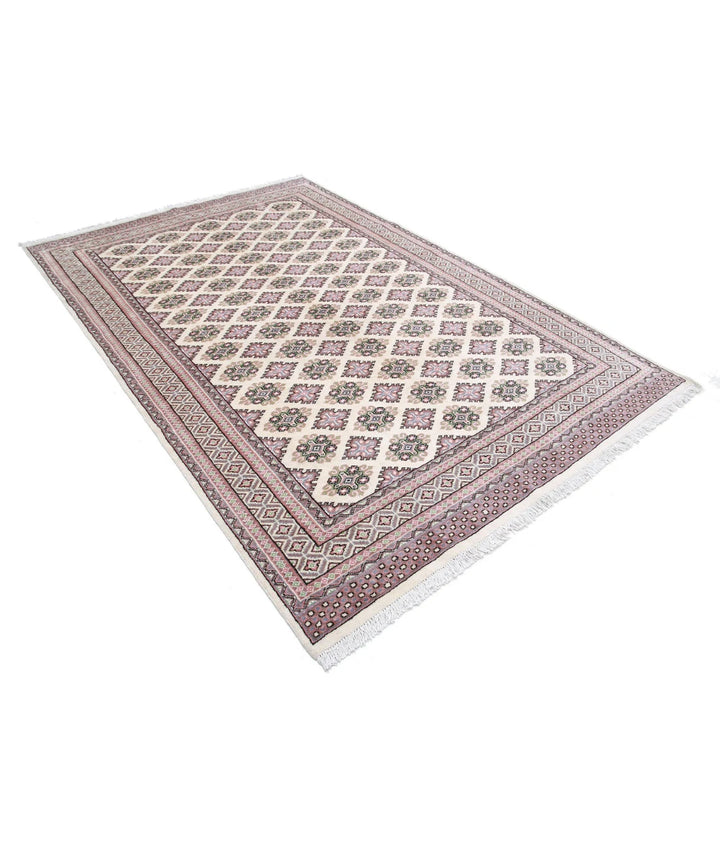 Pakistani Bokhara Rug 6' 0" x 9' 5" Hand-Knotted | No. AT99844