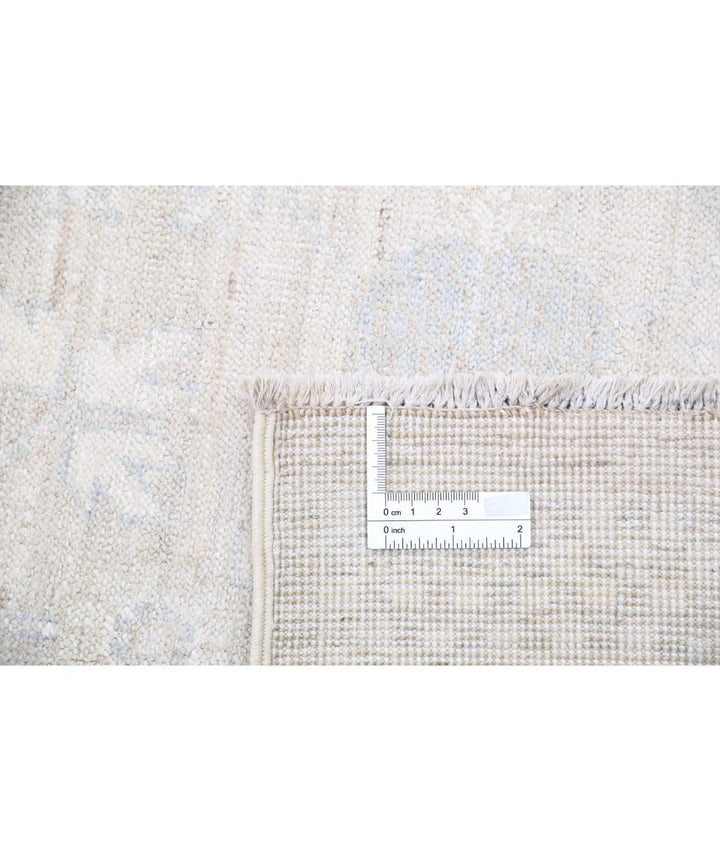 Ivory Afghan Oriental Rug 7' 11" x 9' 10" Hand-Knotted | No. AT999194