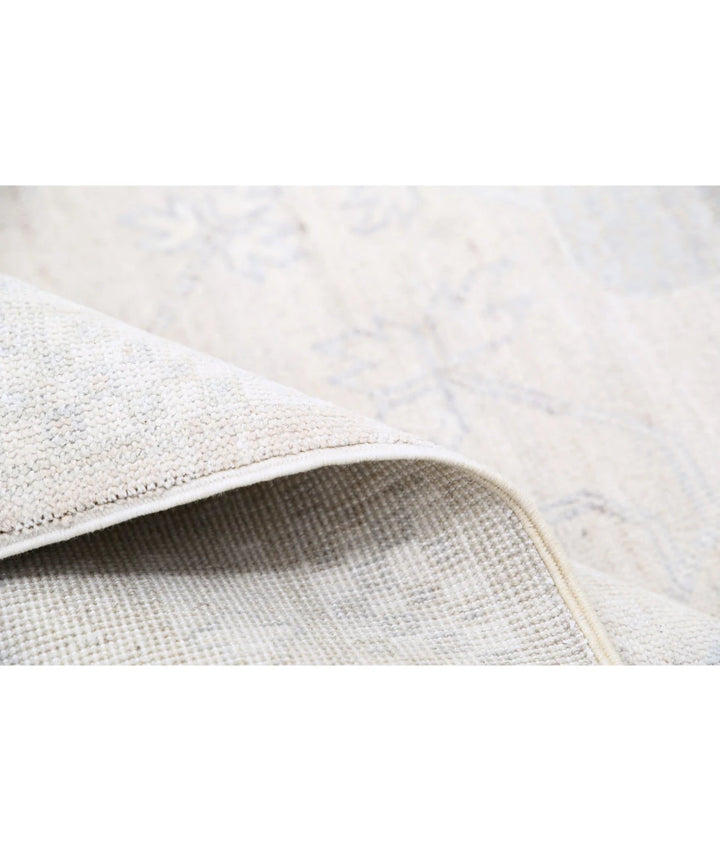 Ivory Afghan Oriental Rug 7' 11" x 9' 10" Hand-Knotted | No. AT999194