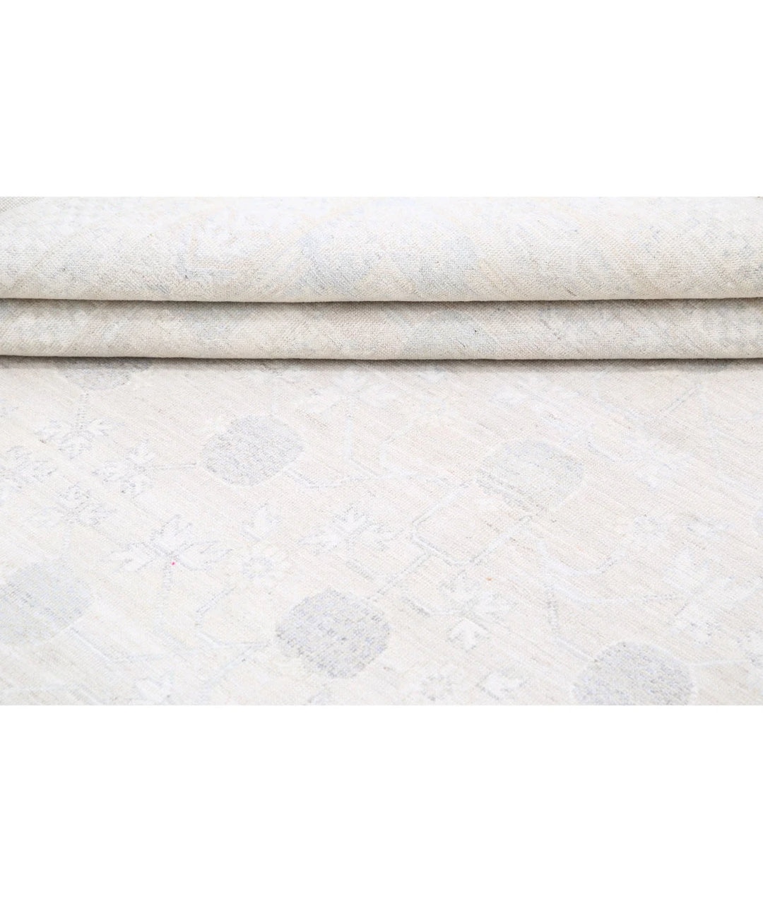 Ivory Afghan Oriental Rug 7' 11" x 9' 10" Hand-Knotted | No. AT999194