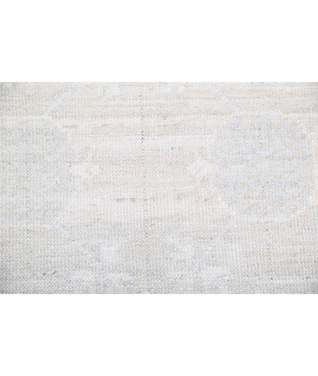 Ivory Afghan Oriental Rug 7' 11" x 9' 10" Hand-Knotted | No. AT999194
