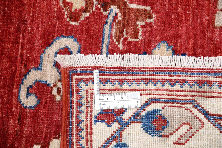 Red Afghan Ziegler Rug 8' 10" x 11' 7" Hand-Knotted | No. AT99927