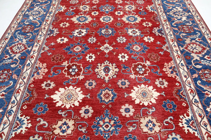 Red Afghan Ziegler Rug 8' 10" x 11' 7" Hand-Knotted | No. AT99927