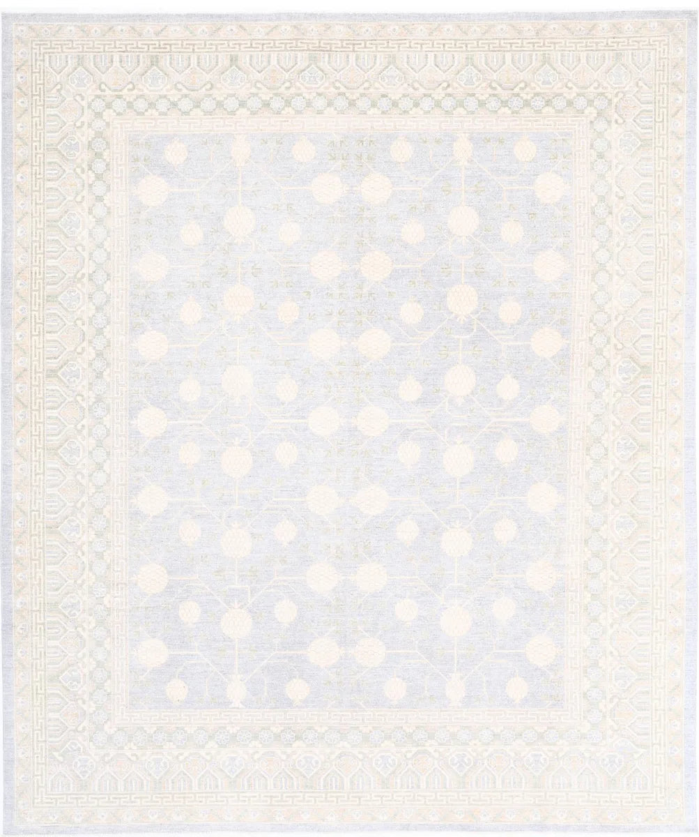 Grey Khotan Rug 11'10" x 14'0" Hand-Knotted | No. AV37728